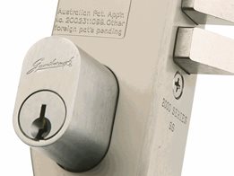 Commercial mortice lock, cylinder below lever