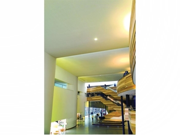 Acoustic Ceiling and Wall Lining System with Built In Air Purification from Knauf l jpg