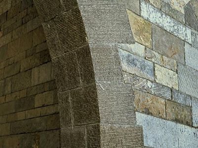 Rhodes Architectural Antique Yangtze Limestone Detailed Archway