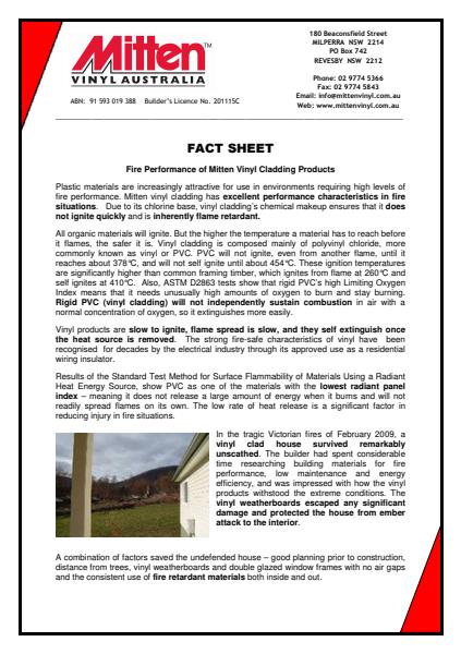 Fire Fact Sheet
