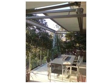 Skyshade retractable glass roof awning