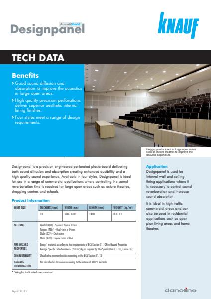 Designpanel Technical Data