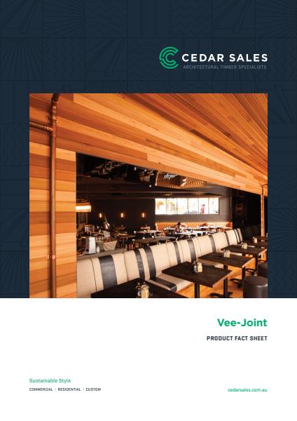 Vee joint cladding fact sheet