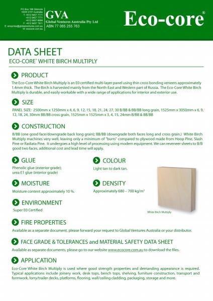 Eco-Core® White Birch Multiply Brochure