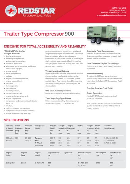 Trailer Type Compressor 900