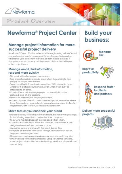 Architectual ​Newforma® Project Centre Software